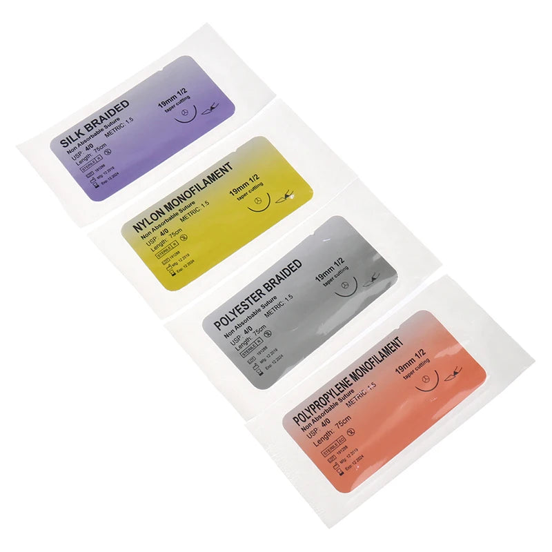 Kit de Suture pour Entraînement Médical – 12 pièces Nylon Monofilament & Aiguille en Acier Inoxydable Ma boutique