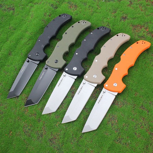 Cold RECON 1 Couteau Pliant Tactique Militaire en Acier AUS10A – Tanto, Combat, Chasse, Survie - BLACKBEARD OUTDOOR INDUSTRIES