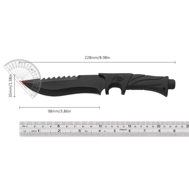 Couteau de Camping Fixe –  Couteau Tactique Bowie avec Étui - BLACKBEARD OUTDOOR INDUSTRIES