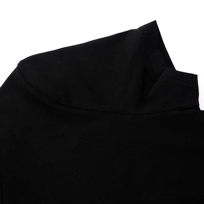 T-Shirt Court Femme Été 2025 | Col Montant – Uni, Extensible & Doux | Haut Basique Mode Casual - BLACKBEARD OUTDOOR INDUSTRIES
