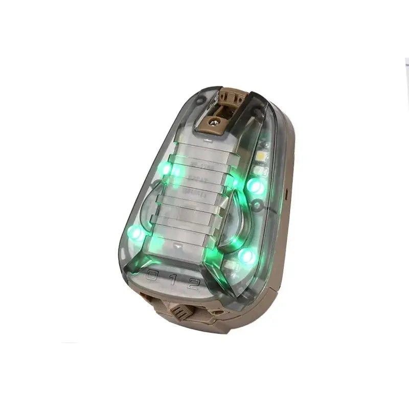 Lampe de Casque Sport – Lumière Stroboscopique Bleu, Vert, Rouge et IR Étanche pour Survie et Signalisation Outdoor Ma boutique