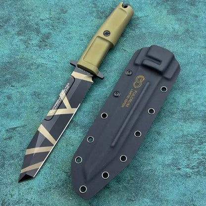 EX Fulcrum Couteau Tactique Outdoor – Lame Fixe en Acier Haute Dureté avec Étui - BLACKBEARD OUTDOOR INDUSTRIES