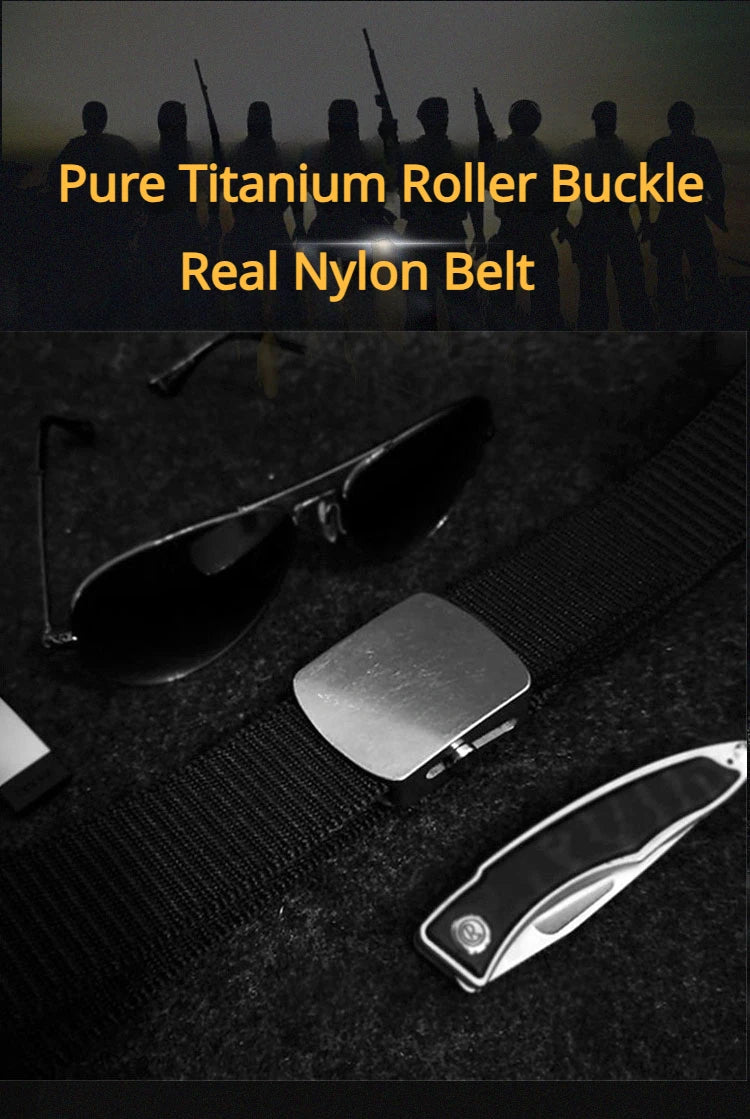 Ceinture Tactique en Nylon avec Boucle Automatique en Titane Pur (35/38 mm) Ma boutique