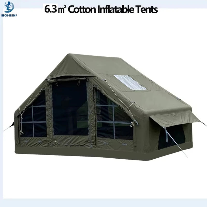 Tente de Camping Gonflable 6.3㎡ pour 3-4 Personnes – Abri Extérieur Résistant à la Pluie et à l'Humidité BLACKBEARD OUTDOOR INDUSTRIES