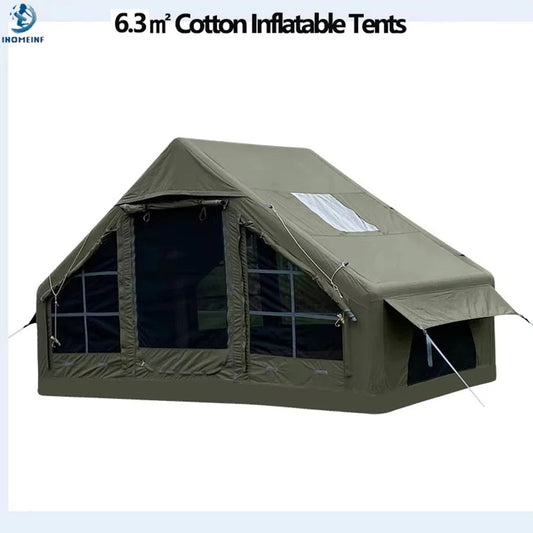 Tente de Camping Gonflable 6.3㎡ pour 3-4 Personnes – Abri Extérieur Résistant à la Pluie et à l'Humidité BLACKBEARD OUTDOOR INDUSTRIES