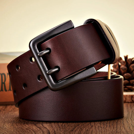 Ceinture en Cuir Véritable 100% - Boucle Double Trou Ma boutique