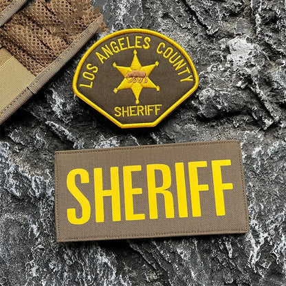 Insigne d'Identification sheriff US – Patch Brodé SHERIFF Tactique à Fixation Velcro - BLACKBEARD OUTDOOR INDUSTRIES