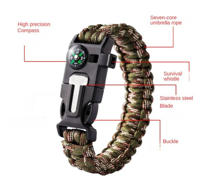 Bracelet de Survie Multi-fonction en Paracorde 4 mm – Équipement Militaire d'Urgence - BLACKBEARD OUTDOOR INDUSTRIES