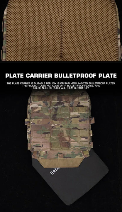 Gilet Tactique KZ Plate Carrier - Profil Bas, Léger, Ajustable, avec MOLLE et Système de Libération Rapide – Gilet de Combat pour Airsoft et Chasse - BLACKBEARD OUTDOOR INDUSTRIES
