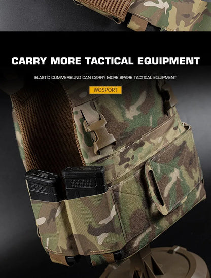 Gilet tactique multi-missions minimaliste FCPC - Porte-plaque léger en Cordura BLACKBEARD OUTDOOR INDUSTRIES