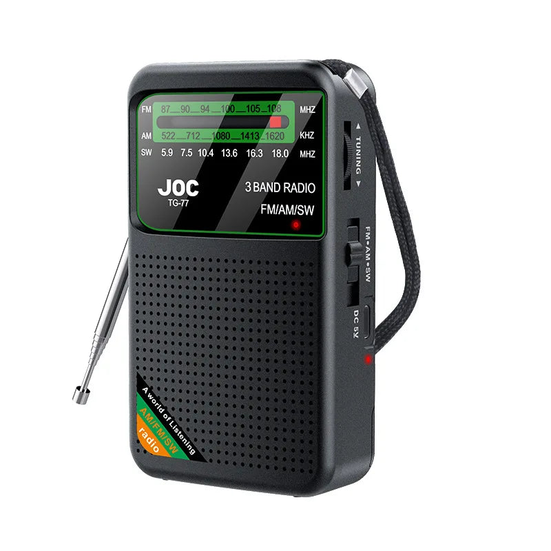 📻 Mini Radio Portable AM/FM/SW – Rechargeable avec Haut-Parleur Stéréo et Écran HD Ma boutique