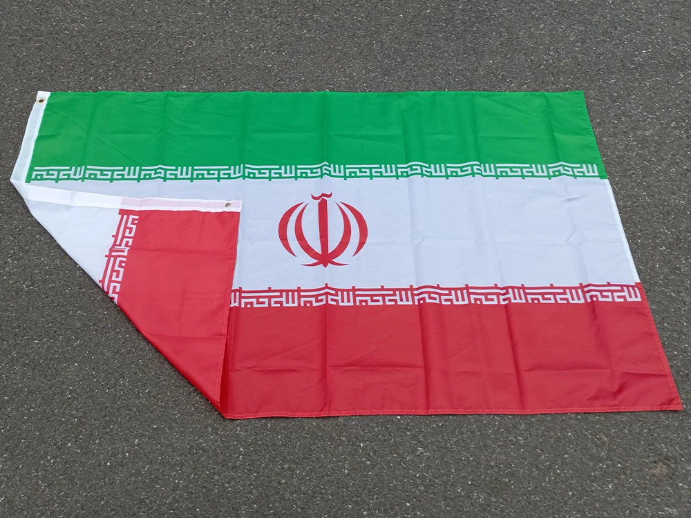 Drapeau de l'Iran - 3x5ft (90x150 cm) - Bannières en polyester BLACKBEARD OUTDOOR INDUSTRIES