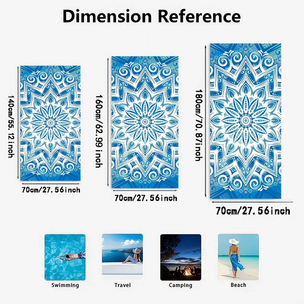 Serviette de Plage Bleu Marine avec Motif Ancre et Corde – L'Accessoire Incontournable pour vos Jours à la Plage BLACKBEARD OUTDOOR INDUSTRIES