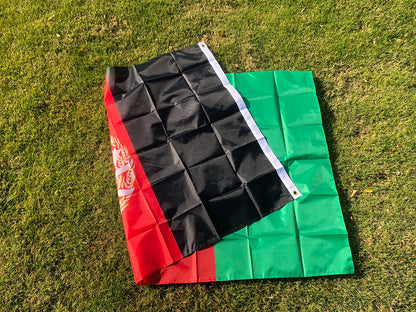 Drapeau de l'Afghanistan – 90x150 cm – Drapeau National de la République Islamique d'Afghanistan en Polyester – Décoration Intérieure et Extérieure BLACKBEARD OUTDOOR INDUSTRIES