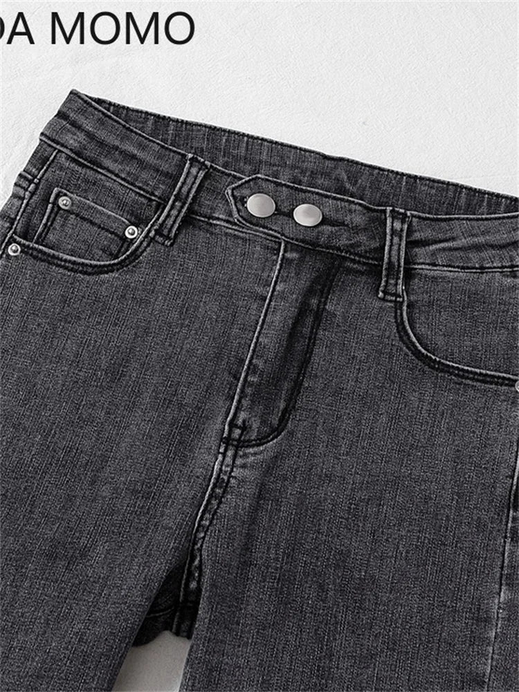 Jeans Femme Skinny Denim Noir – Pantalon Taille Haute Vintage, Stretch Légère - BLACKBEARD OUTDOOR INDUSTRIES