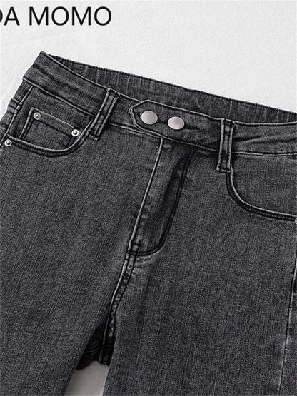 Jeans Femme Skinny Denim Noir – Pantalon Taille Haute Vintage, Stretch Légère - BLACKBEARD OUTDOOR INDUSTRIES
