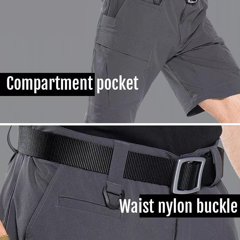 Short Cargo Tactique Homme Été — Randonnée, Camping, Urbain, Multi-Poches, Grande Taille, Imperméable - BLACKBEARD OUTDOOR INDUSTRIES