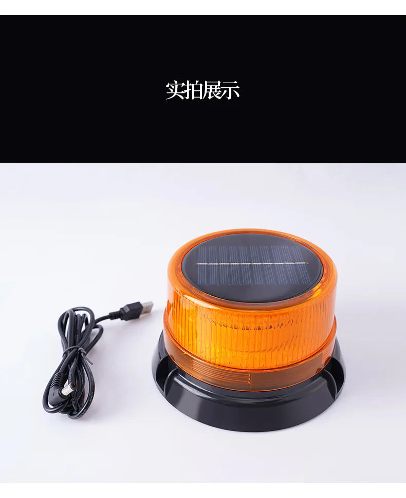 Lampe de Signalisation LED Solaire Rechargeable avec Rotation et Flash BLACKBEARD OUTDOOR INDUSTRIES