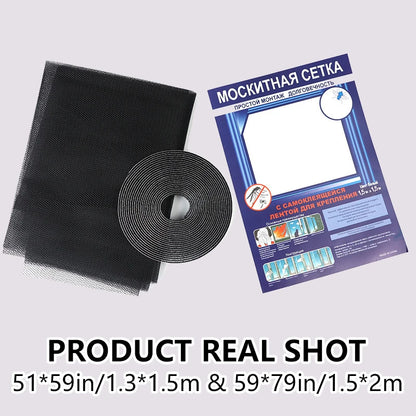 Rideau Anti-Moustiques Auto-adhésif - Filet de Protection Moustiques pour Fenêtre et Porte, DIY, Découpe Libre - BLACKBEARD OUTDOOR INDUSTRIES