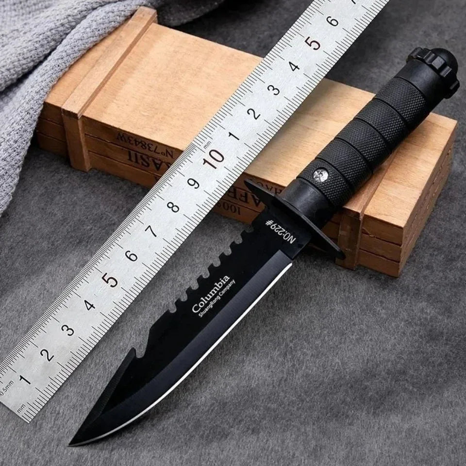 Couteau droit tactique léger 7CR17MOV – Pour jungle, camping et auto-défense - BLACKBEARD OUTDOOR INDUSTRIES