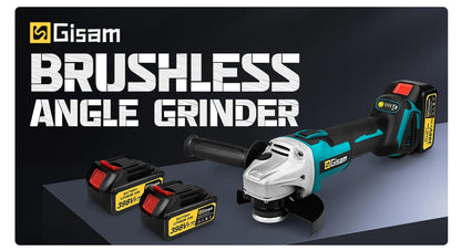 Meuleuse d’Angle Électrique Brushless 125 mm Gisam – Vitesse Variable – Compatible Batterie Makita 18V - BLACKBEARD OUTDOOR INDUSTRIES