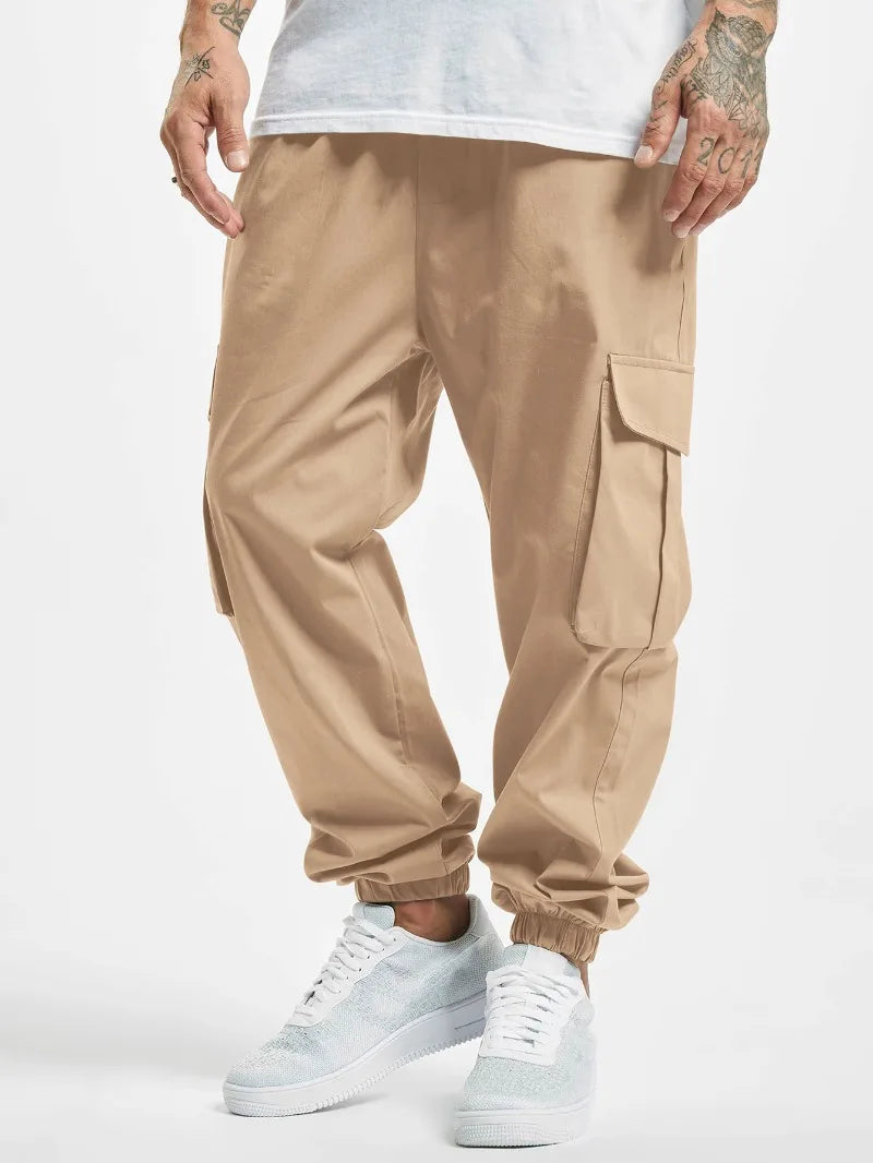 Pantalon Cargo Homme Grande Taille | Style Européen Décontracté | Taille Élastique & Cordon | Multi-poches | Léger & Confortable - BLACKBEARD OUTDOOR INDUSTRIES