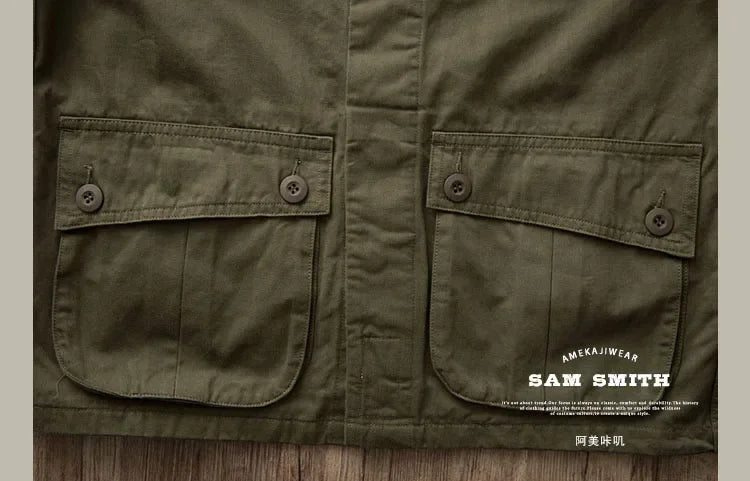 Veste Casual Vintage Amekaji Multi-Poches pour Homme - TCU - BLACKBEARD OUTDOOR INDUSTRIES