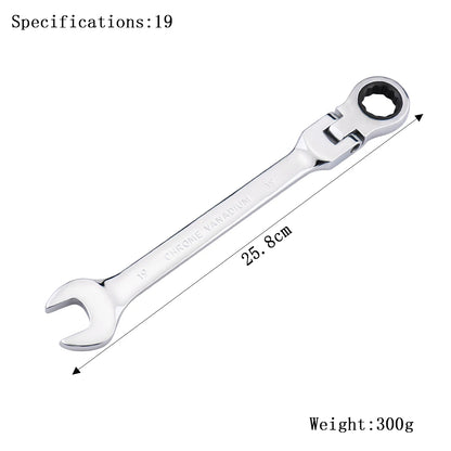 Clé à Cliquet Flexible 72 Dents en Acier Chrome Vanadium – 6 à 27 mm - BLACKBEARD OUTDOOR INDUSTRIES