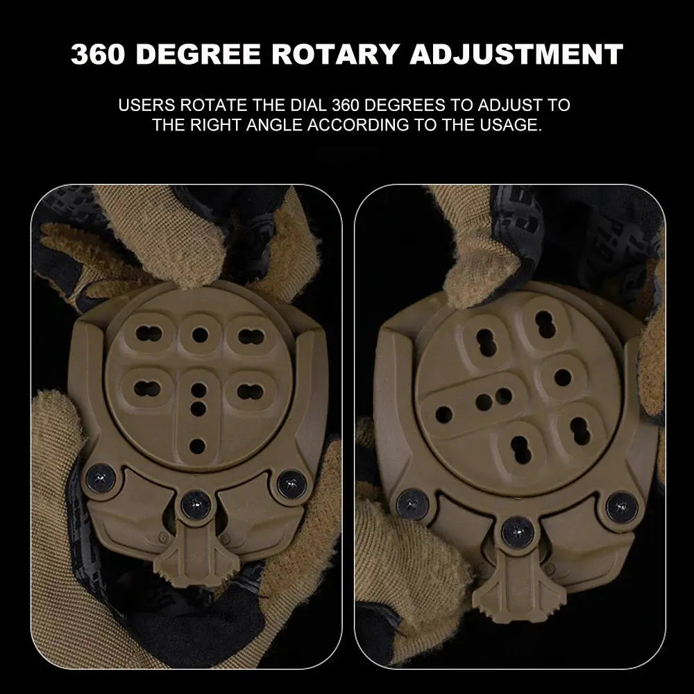 Adaptateur de Holster Tactique 360° – Base Rotative Modulaire pour Holster de Chasse et Airsoft Ma boutique