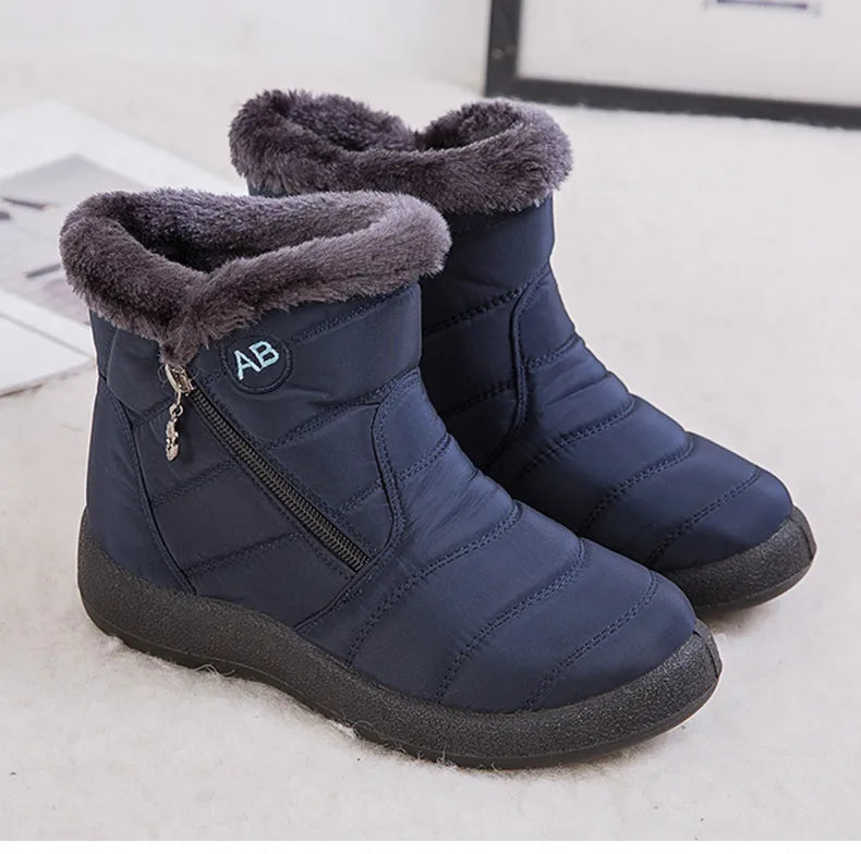 Bottines Hiver Femme Fourrées & Imperméables – Chaussures Chaudes à Talon Plat – Style Élégant & Confort – Neige / Froid - BLACKBEARD OUTDOOR INDUSTRIES