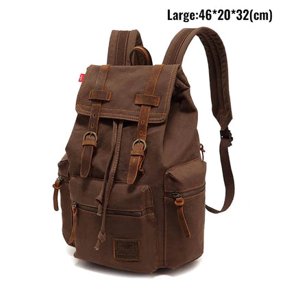 MARKROYAL Sac à Dos Vintage en Toile – Grand Format 36–55L | Compatible PC 14’’ | Unisexe - BLACKBEARD OUTDOOR INDUSTRIES