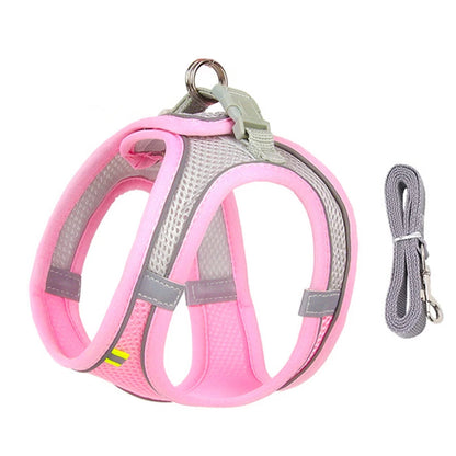Ensemble Harnais et Laisse pour Petit Chien ou Chat – Harnais Réglable en Maille Respirante avec Liseré Réfléchissant Ma boutique