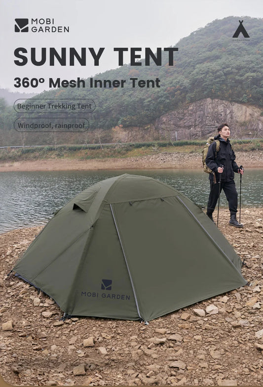 MOBI GARDEN Tente de Trekking pour Camping et Randonnée - 3/4 Personnes - BLACKBEARD OUTDOOR INDUSTRIES