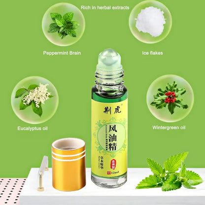 Balm Roll-on Huile Essentielle de Tigre - Soulagement des Maux de Tête, Nausées et Mal des Transports, Prévention des Piqûres de Moustiques - BLACKBEARD OUTDOOR INDUSTRIES