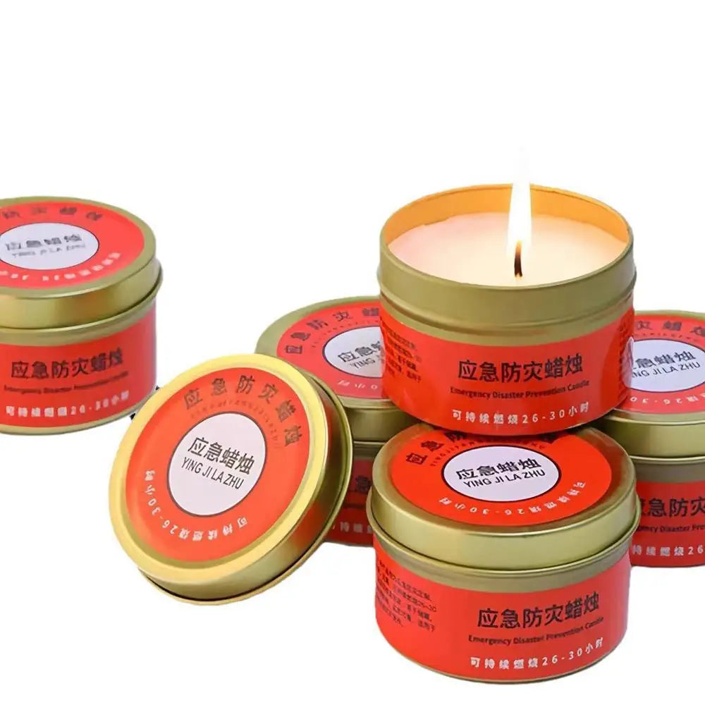 Bougie de Survie Longue Durée 80g - Bougie d'Urgence avec 30 Heures de Brûlage pour Maison, Camping et Secours - BLACKBEARD OUTDOOR INDUSTRIES