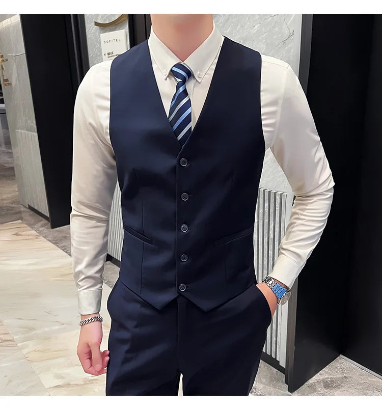 Costume Homme 3 Pièces - Élégant et Classique, Idéal pour Mariage et Événements Formels - Taille S-6XL BLACKBEARD OUTDOOR INDUSTRIES
