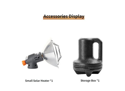 MOUNTAINHIKER Portable Mini Sun Gas Heating Stove Chauffage Gaz Portable Compact pour Camping et Activités Outdoor - BLACKBEARD OUTDOOR INDUSTRIES