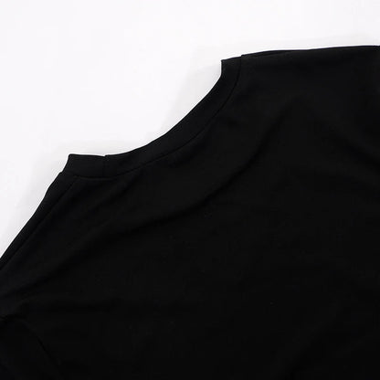 T-Shirt Court Femme Été 2025 | Col Montant – Uni, Extensible & Doux | Haut Basique Mode Casual - BLACKBEARD OUTDOOR INDUSTRIES