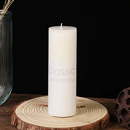 Bougie Cylindrique Classique Ivoire – Décoration de Mariage Romantique et Fournitures pour Hôtels – Bougie Sans Fumée et Sans odeur - BLACKBEARD OUTDOOR INDUSTRIES