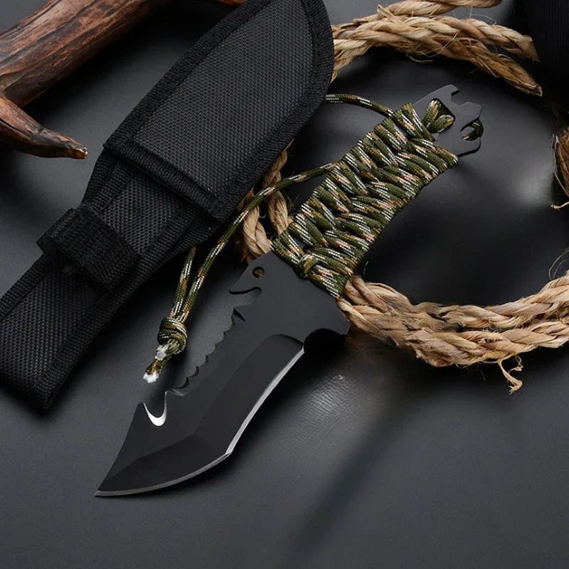 Couteau de Survie Tactique Haute Dureté – Petit Couteau Droit Portable pour Chasse et Outdoor - BLACKBEARD OUTDOOR INDUSTRIES