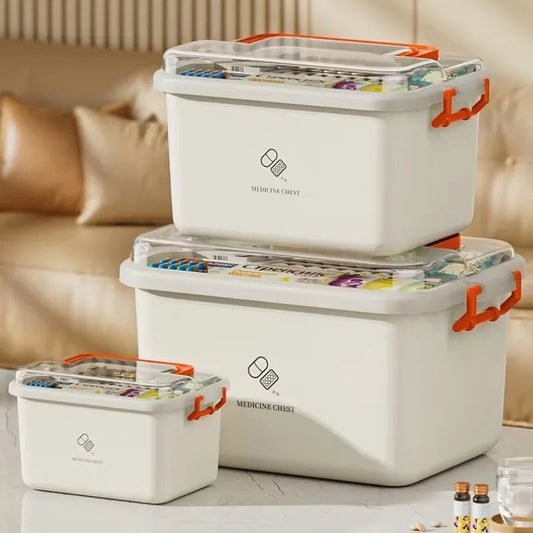Boîte à Médicaments Portable Grande Capacité – Trousse de Premiers Secours Familiale avec Multi-Compartiments Ma boutique