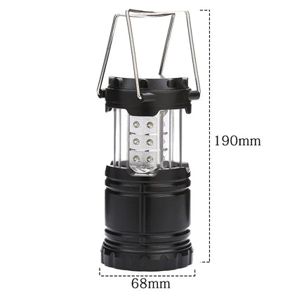 Lampe de Camping LED Portable – Mini Lanterne Télescopique 3 COB – Étanche – Fonctionne avec 3 Piles AAA – Idéale pour Tente, Randonnée et Urgences - BLACKBEARD OUTDOOR INDUSTRIES