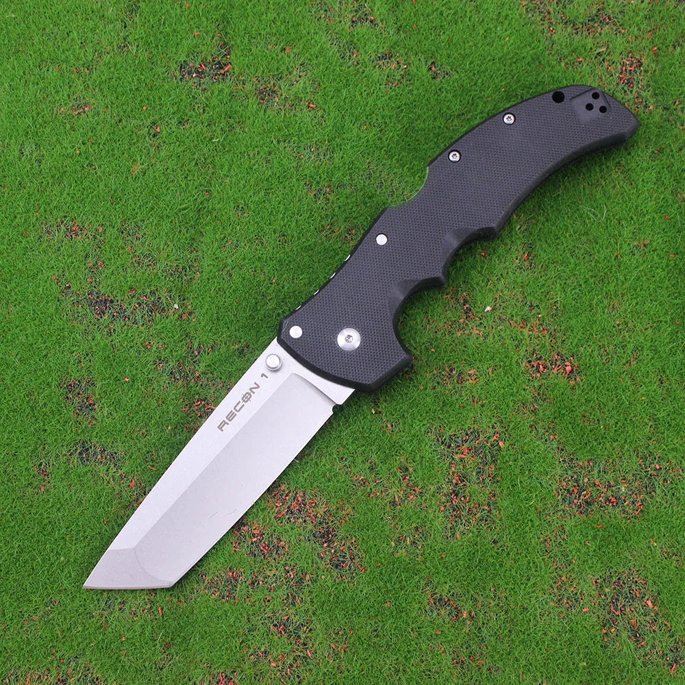 Cold RECON 1 Couteau Pliant Tactique Militaire en Acier AUS10A – Tanto, Combat, Chasse, Survie - BLACKBEARD OUTDOOR INDUSTRIES