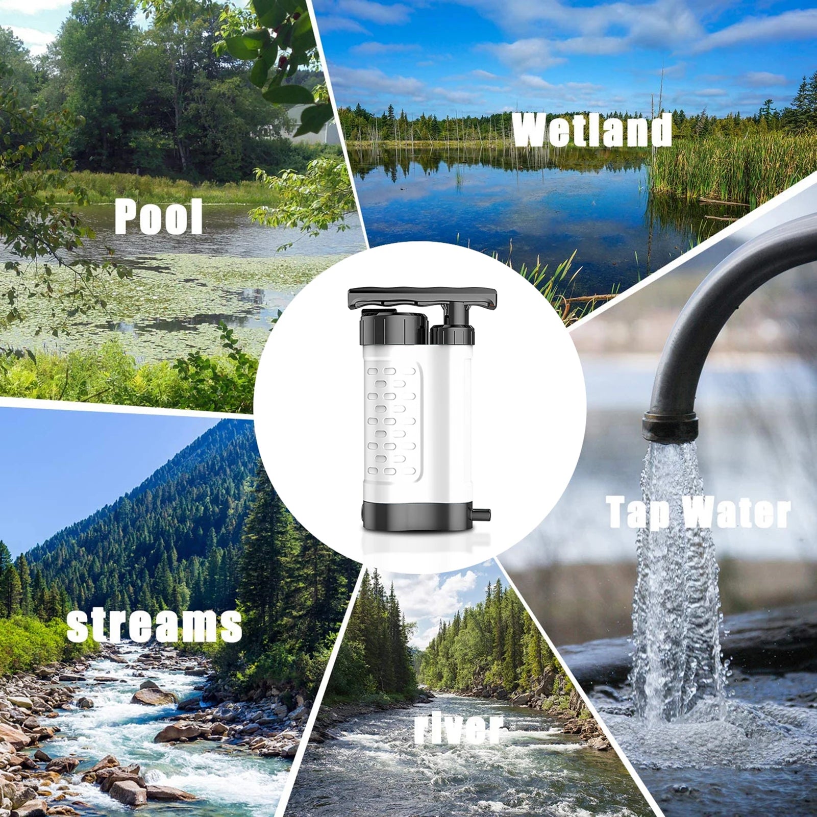 Pompe Purificateur d’Eau avec Filtre 0.01 Micron – Système de Filtration Portable pour Survie, Camping & Randonnée - BLACKBEARD OUTDOOR INDUSTRIES