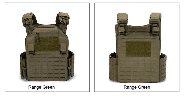 Gilet de Combat 6094 Tactique - Gilet Détachable Rapide avec Système Laser Cut et Porte-Plaque de Protection - Équipement Tactique Noir BLACKBEARD OUTDOOR INDUSTRIES