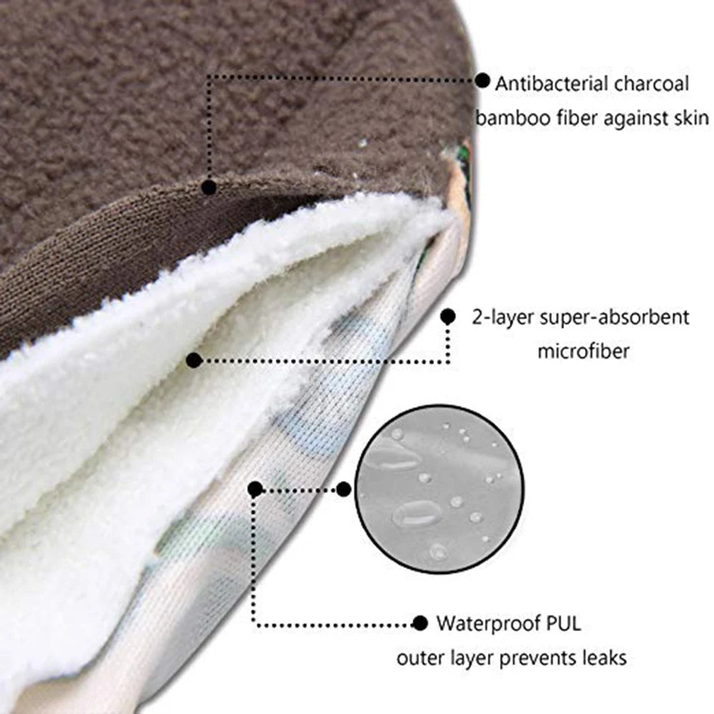 VEJYO – Lot de 5 Serviettes Hygiéniques Lavables en Charbon de Bambou Réutilisables Ma boutique