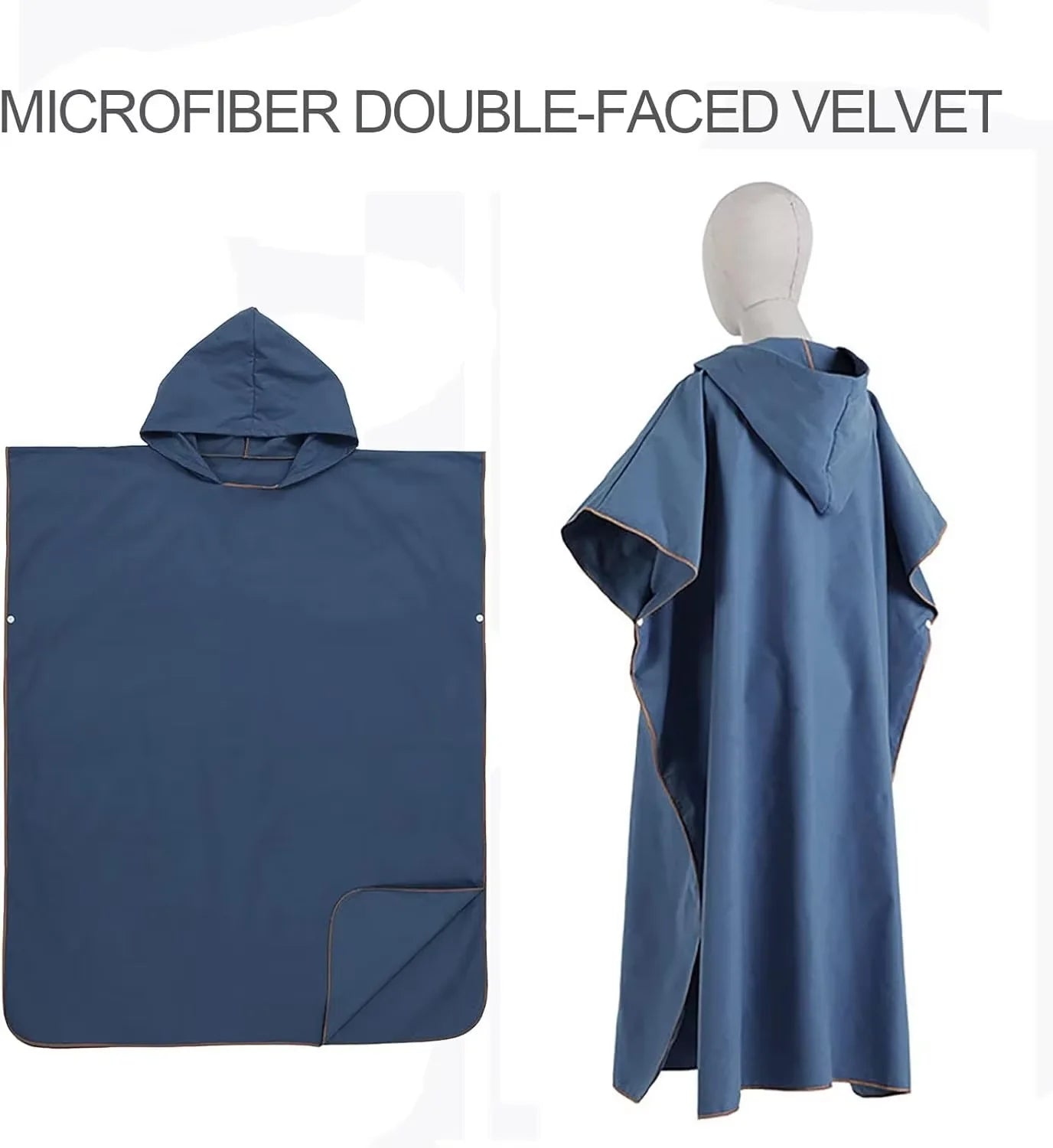 Poncho de Surf avec Capuche – Serviette Microfibre Multifonctionnelle pour la Plage, le Bain et le Changement de Combinaison BLACKBEARD OUTDOOR INDUSTRIES