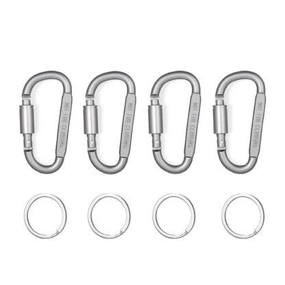 Set de 4 Mousquetons en Aluminium Alliage – Clip Porte-Clés Camping & Survie EDC - BLACKBEARD OUTDOOR INDUSTRIES
