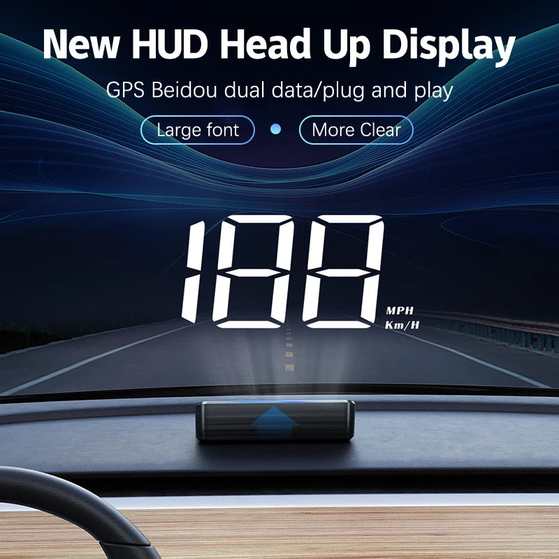Affichage Tête Haute (HUD) de Vitesse pour Véhicule – Compteur Numérique GPS, Projection sur Pare-Brise, Accessoire Électronique Auto - BLACKBEARD OUTDOOR INDUSTRIES
