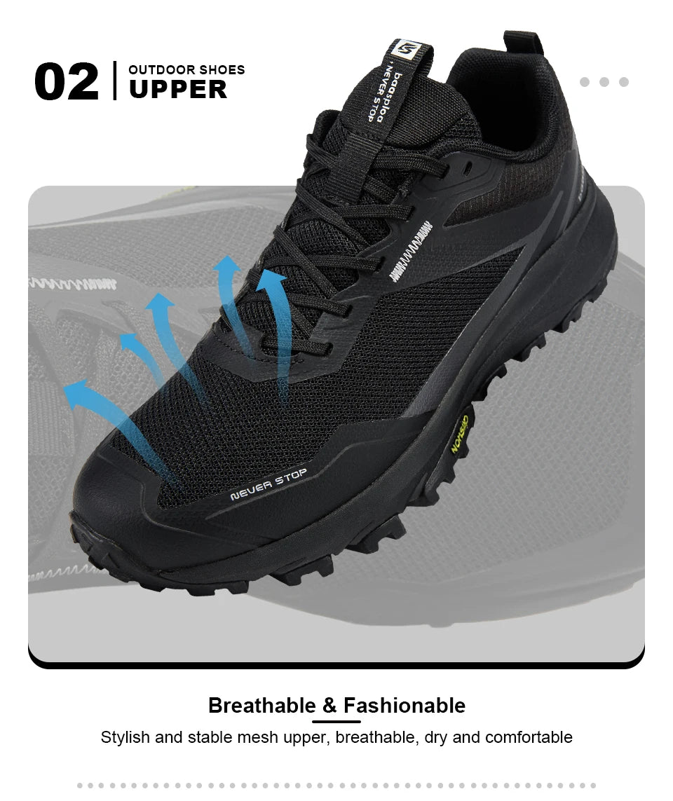 Chaussures de Randonnée Homme Bassploa – Sneakers Légères, Confortables et Antidérapantes, Résistantes à l'Usure, pour Activités Outdoor - BLACKBEARD OUTDOOR INDUSTRIES